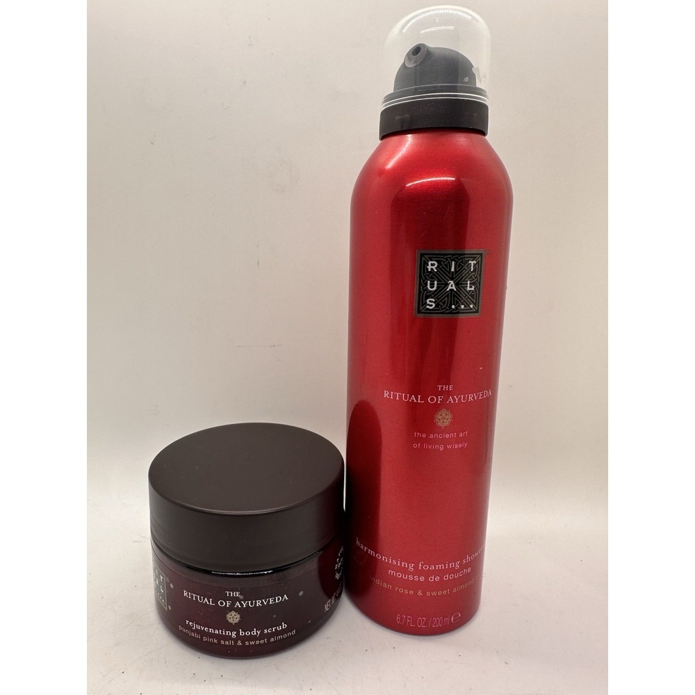 Rituals Ayurveda Body Scrub & Foaming Shower Gel Set NEW Sealed